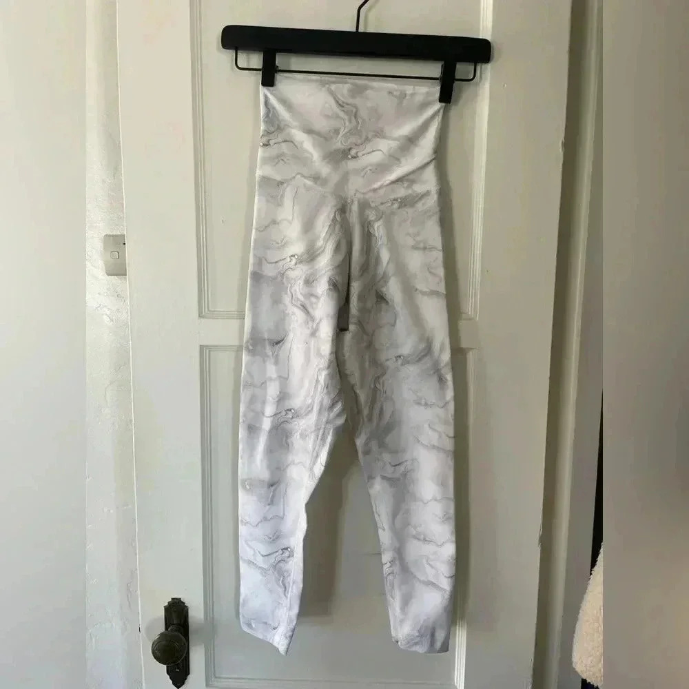 DYI White and Grey Marble Leggings Size XS - Picture 2 of 3